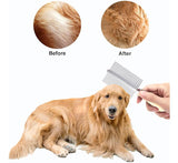Chullbull Pet Products Best Quality Double Side Stainless Steel Needles Comb for Dogs ,Cats , Rabbit and Hamster - (Wooden Comb) | Dog Grooming Comb Removes Tangles & Knots, Matted Dirty Hair.