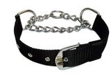 Choke Collar Black for Dogs (1 inch, Black)