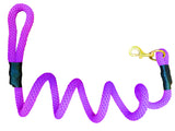 18mm purple nylon dog leash with brass hook