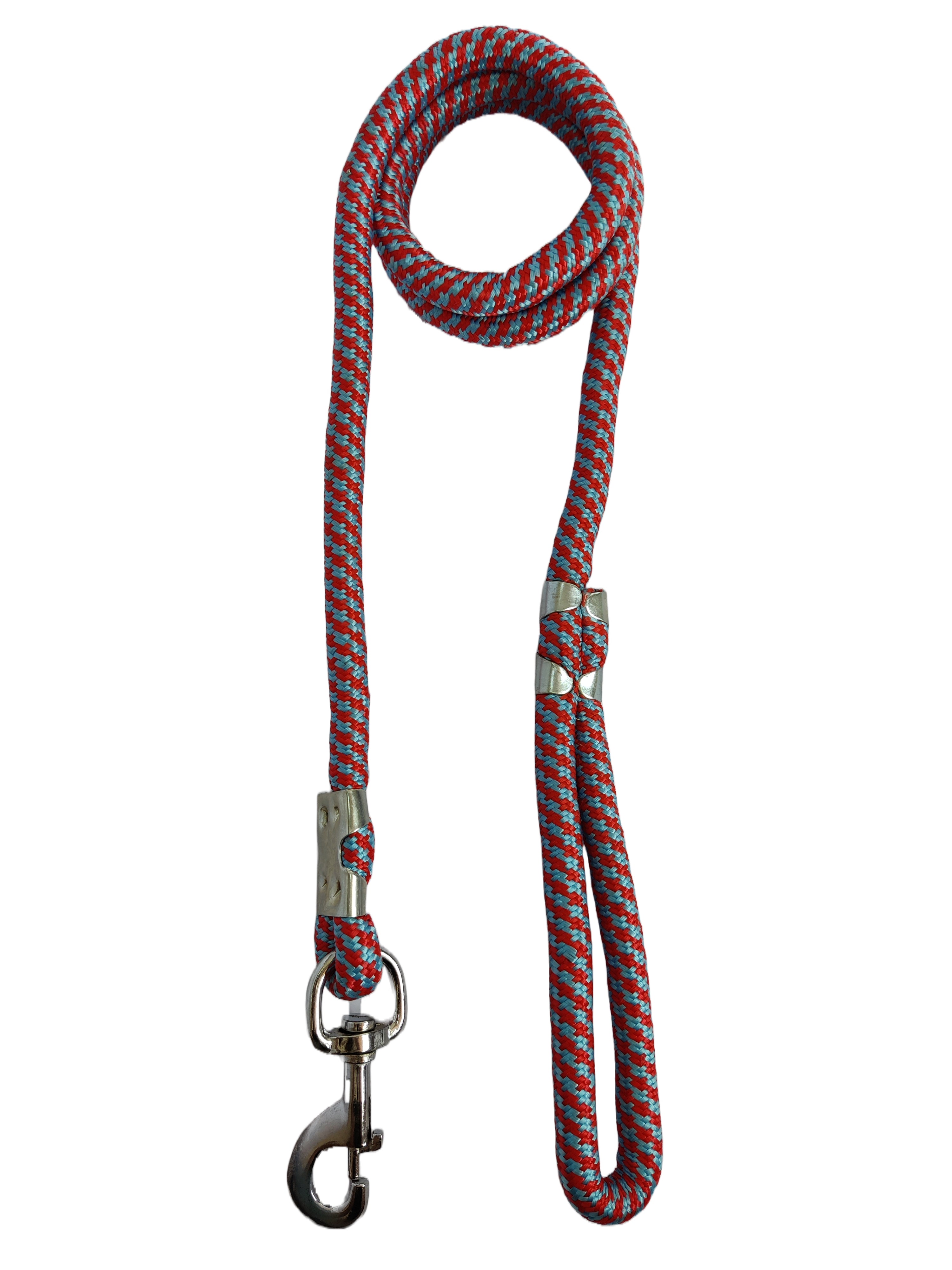 Round Leash Large, 5.2Ft, Red-Blue