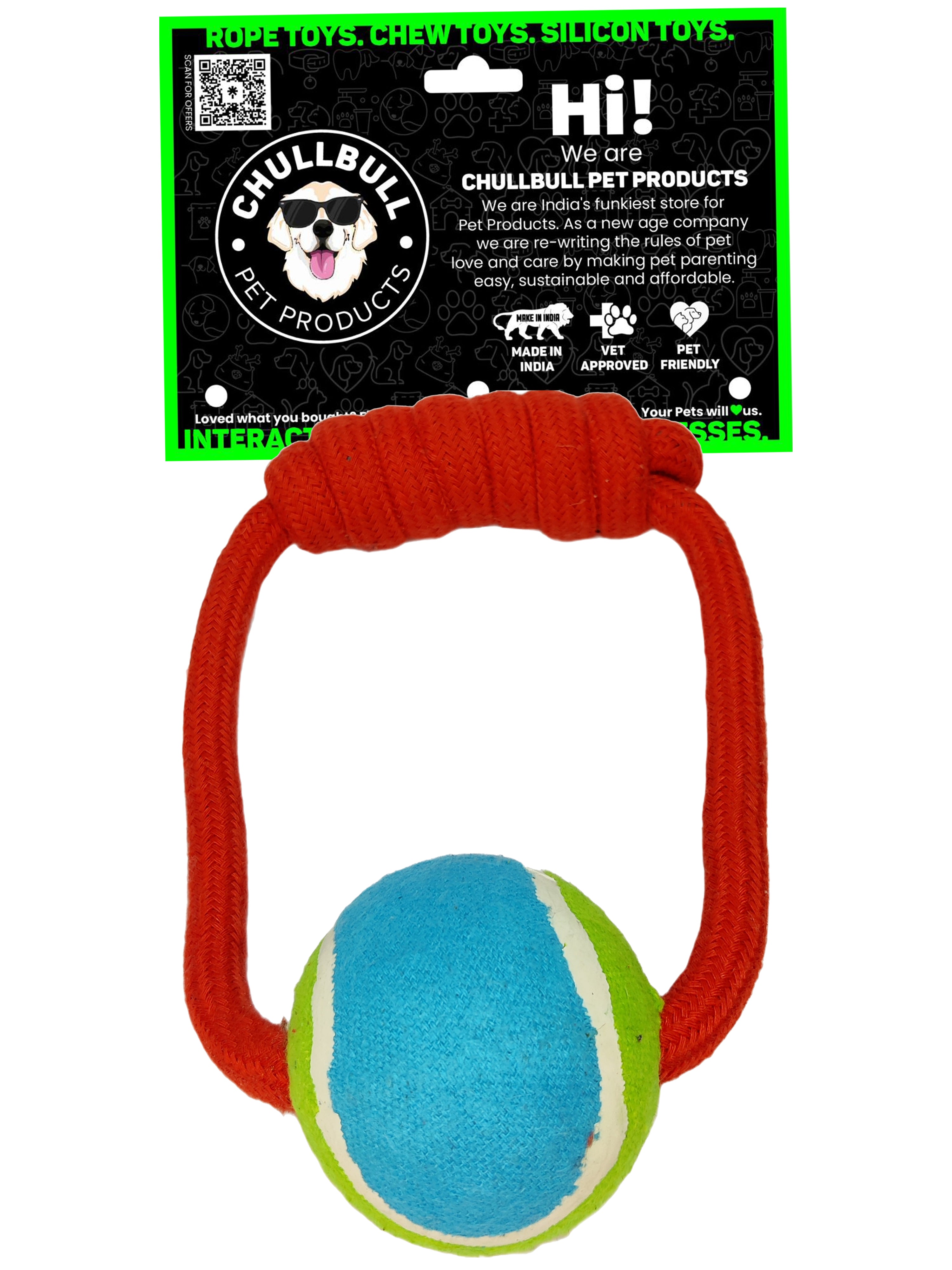 Tennis Round Rope Tug Dog Chew Toy