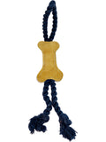 100% Natural Leather and Pure Cotton Rope Chew Toy,