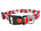 Polyester Printed Collar, Red