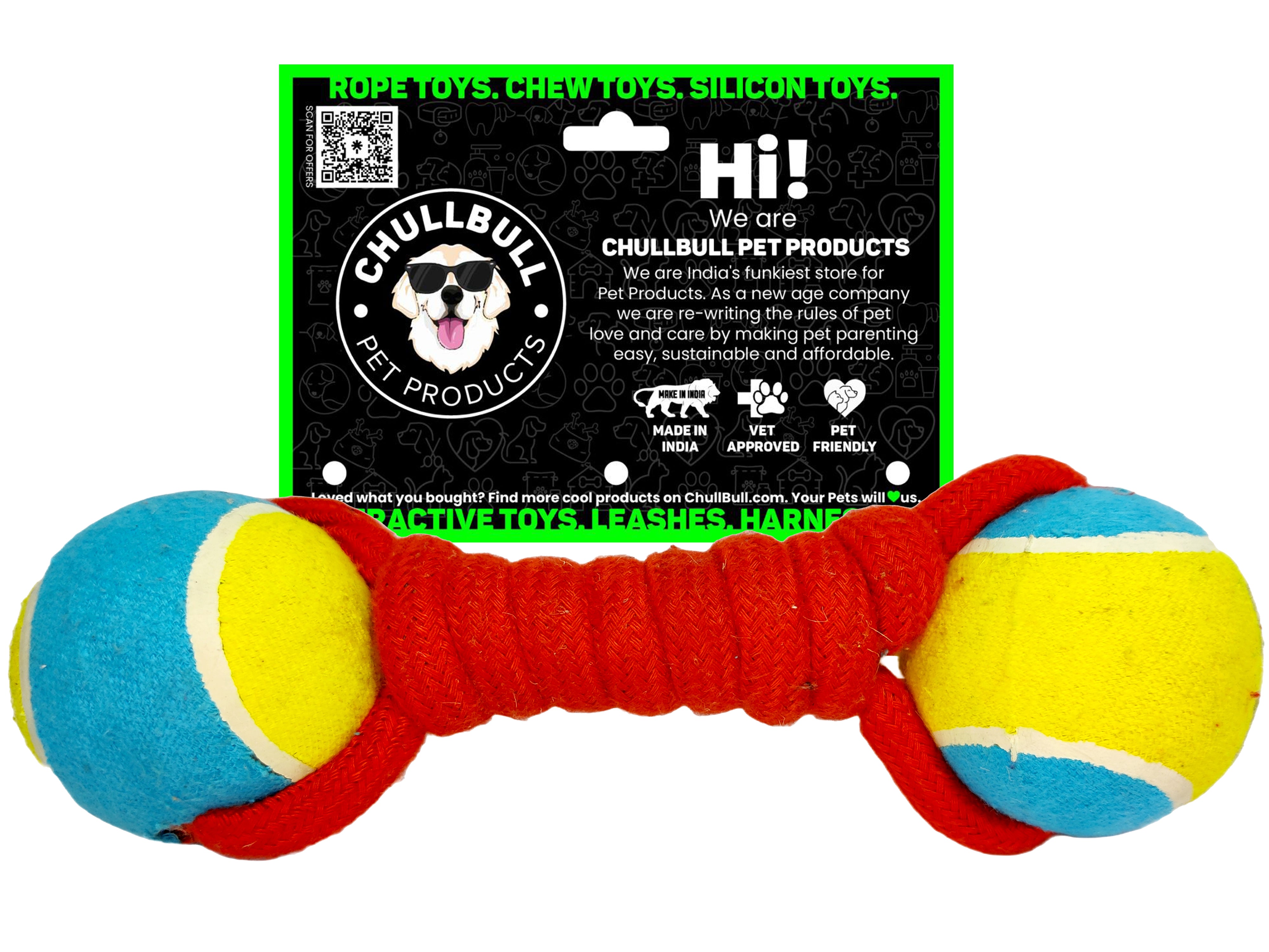 Tennis Ball Dumbbell Dog Toy